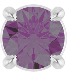 88436 Pendant Set 14K White Round Lab-Grown Alexandrite 4 Mm Polished Lab-Grown Alexandrite Solitaire Slide Pendant
