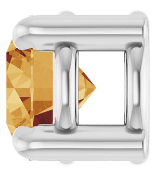88436 Pendant Set Platinum Round Natural Citrine 4 Mm Polished Natural Citrine Solitaire Slide Pendant