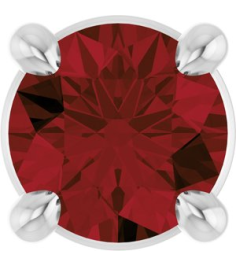 88436 Pendant Set Platinum Round Natural Mozambique Garnet 4 Mm Polished Natural Mozambique Garnet Solitaire Slide Pendant