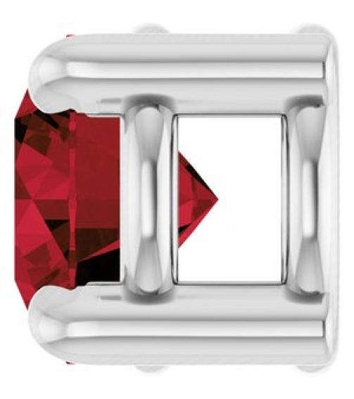 88436 Pendant Set Platinum Round Natural Mozambique Garnet 4 Mm Polished Natural Mozambique Garnet Solitaire Slide Pendant