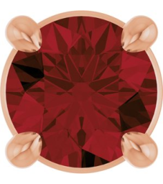 88436 Pendant Set 14K Rose Round Natural Mozambique Garnet 4 Mm Polished Natural Mozambique Garnet Solitaire Slide Pendant