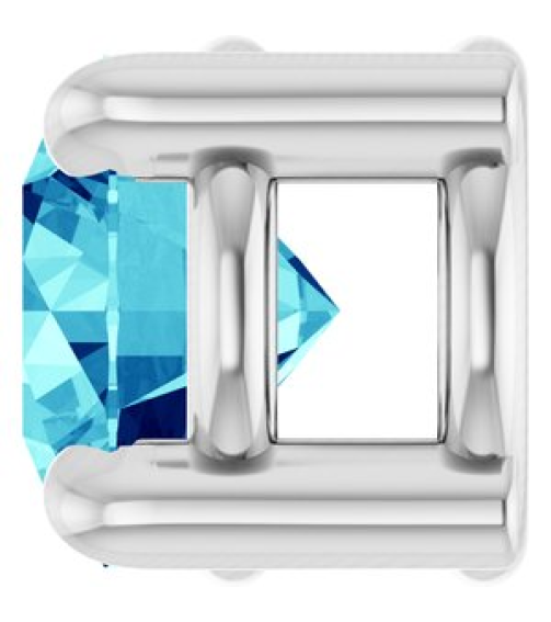 88436 Pendant Set Platinum Round Natural Blue Zircon 4 Mm Polished Natural Blue Zircon Solitaire Slide Pendant