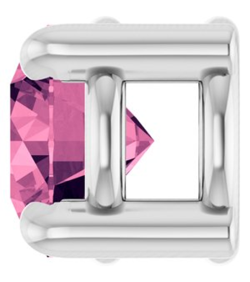 88436 Pendant Set Sterling Silver Round Natural Pink Tourmaline 4 Mm Polished Natural Pink Tourmaline Solitaire Slide Pendant