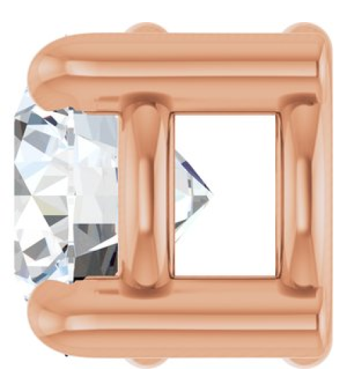 88436 Pendant Set 14K Rose Round Natural Diamond 4Mm 15 Ct I1, G-H Polished 15 Ct Natural Diamond Solitaire Slide Pendant