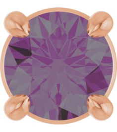 88436 Pendant Set 14K Rose Round Lab-Grown Alexandrite 4 Mm Polished Lab-Grown Alexandrite Solitaire Slide Pendant
