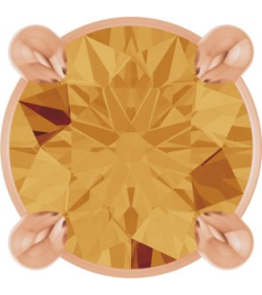 88436 Pendant Set 14K Rose Round Natural Citrine 4 Mm Polished Natural Citrine Solitaire Slide Pendant
