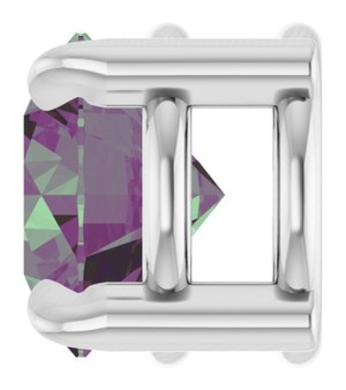 88436 Pendant Set Platinum Round Lab-Grown Alexandrite 5 Mm Polished Lab-Grown Alexandrite Solitaire Slide Pendant