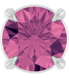 88436 Pendant Set Platinum Round Natural Pink Tourmaline 5 Mm Polished Natural Pink Tourmaline Solitaire Slide Pendant
