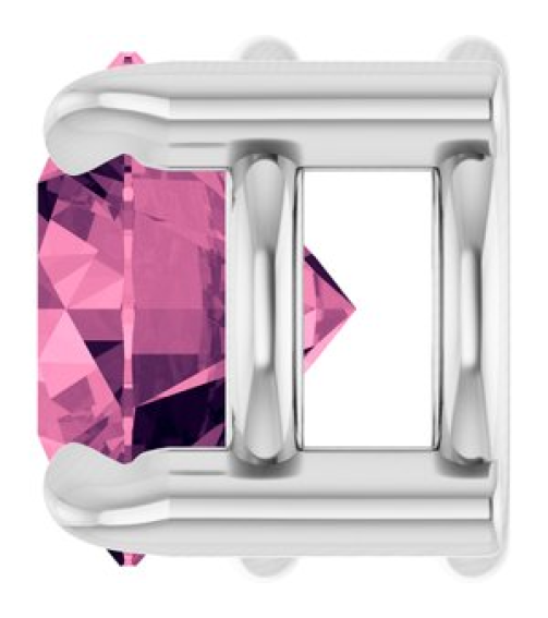 88436 Pendant Set Platinum Round Natural Pink Tourmaline 5 Mm Polished Natural Pink Tourmaline Solitaire Slide Pendant