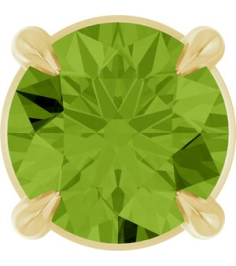 88436 Pendant Set 14K Yellow Round Natural Peridot 5 Mm Polished Natural Peridot Solitaire Slide Pendant