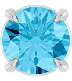 88436 Pendant Set Platinum Round Natural Aquamarine 5 Mm Polished Natural Aquamarine Solitaire Slide Pendant