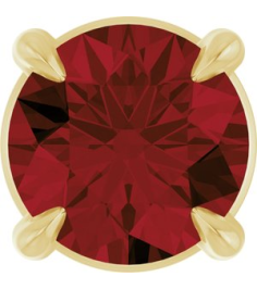 88436 Pendant Set 14K Yellow Round Natural Mozambique Garnet 5 Mm Polished Natural Mozambique Garnet Solitaire Slide Pendant
