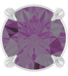 88436 Pendant Set 14K White Round Lab-Grown Alexandrite 5 Mm Polished Lab-Grown Alexandrite Solitaire Slide Pendant