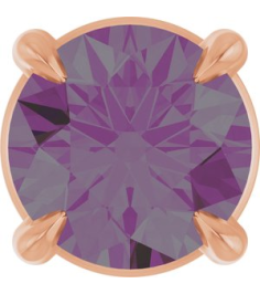 88436 Pendant Set 14K Rose Round Lab-Grown Alexandrite 5 Mm Polished Lab-Grown Alexandrite Solitaire Slide Pendant