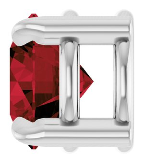 88436 Pendant Set Platinum Round Natural Mozambique Garnet 5 Mm Polished Natural Mozambique Garnet Solitaire Slide Pendant