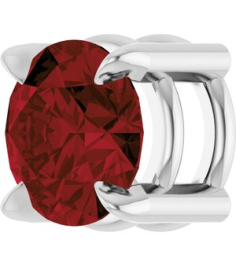 88436 Pendant Set Platinum Round Natural Mozambique Garnet 5 Mm Polished Natural Mozambique Garnet Solitaire Slide Pendant
