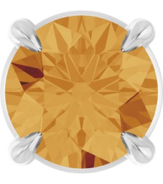 88436 Pendant Set Platinum Round Natural Citrine 5 Mm Polished Natural Citrine Solitaire Slide Pendant