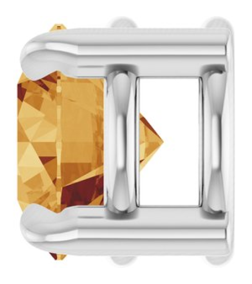 88436 Pendant Set Platinum Round Natural Citrine 5 Mm Polished Natural Citrine Solitaire Slide Pendant