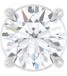 88436 Pendant Set 14K White Round Natural White Sapphire 5 Mm Polished Natural White Sapphire Solitaire Slide Pendant