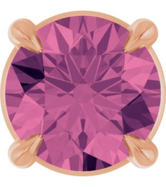 88436 Pendant Set 14K Rose Round Natural Pink Tourmaline 5 Mm Polished Natural Pink Tourmaline Solitaire Slide Pendant