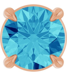 88436 Pendant Set 14K Rose Round Natural Blue Zircon 5 Mm Polished Natural Blue Zircon Solitaire Slide Pendant
