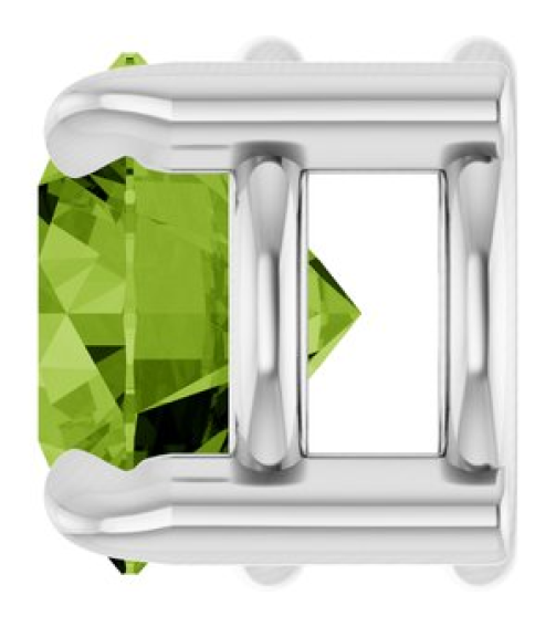 88436 Pendant Set Platinum Round Natural Peridot 5 Mm Polished Natural Peridot Solitaire Slide Pendant