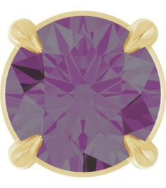 88436 Pendant Set 14K Yellow Round Lab-Grown Alexandrite 5 Mm Polished Lab-Grown Alexandrite Solitaire Slide Pendant