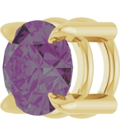 88436 Pendant Set 14K Yellow Round Lab-Grown Alexandrite 5 Mm Polished Lab-Grown Alexandrite Solitaire Slide Pendant