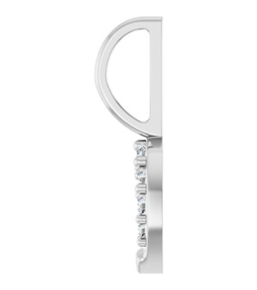 88404 Pendant Set Platinum Round Natural Diamond Natural Diamond Si2-Si3, G-H Polished 18 Ctw Natural Diamond Horseshoe Pendant