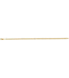 Brc922 Bracelet 14K Yellow Set Natural Diamond Round 3.5 Mm 8.43 X 4.5 Mm 7 In I1, G-H Polished 15 Ct Natural Diamond Curb Chain Link Bracelet