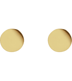 88265 Earring 14K Yellow 5 X 5 Mm Pair Friction Backs Included Polished Engravable Disc Earrings