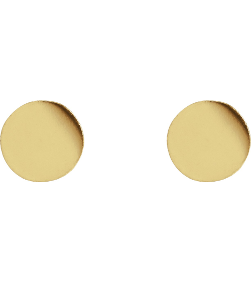 88265 Earring 14K Yellow 5 X 5 Mm Pair Friction Backs Included Polished Engravable Disc Earrings