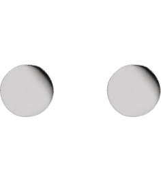 88265 Earring 14K White 5 X 5 Mm Pair Friction Backs Included Polished Engravable Disc Earrings