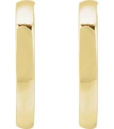 689015 Earring 14K Yellow 40 Mm 6 Mm Pair Catch Polished Hoop Earrings