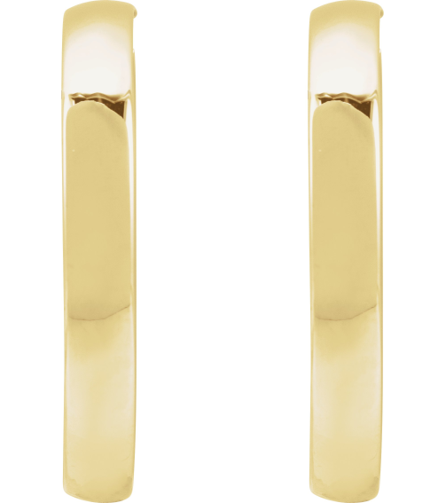 689015 Earring 14K Yellow 40 Mm 6 Mm Pair Catch Polished Hoop Earrings