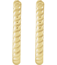 88449 Earring 14K Rose 20 X 12.5 Mm 2.3 Mm Each Hinged Polished Elongated Oval Rope Huggie