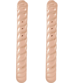 88449 Earring 14K Rose 20 X 12.5 Mm 2.3 Mm Pair Hinged Polished Elongated Oval Rope Huggies