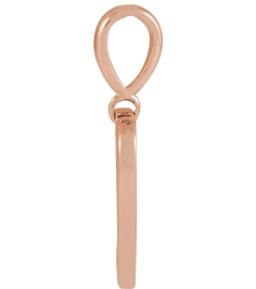 88480 Pendant Set 14K Rose Round Natural Diamond 1.3Mm 0.01 Ct I1, G-H Polished .01 Ct Natural Diamond Heart Pendant