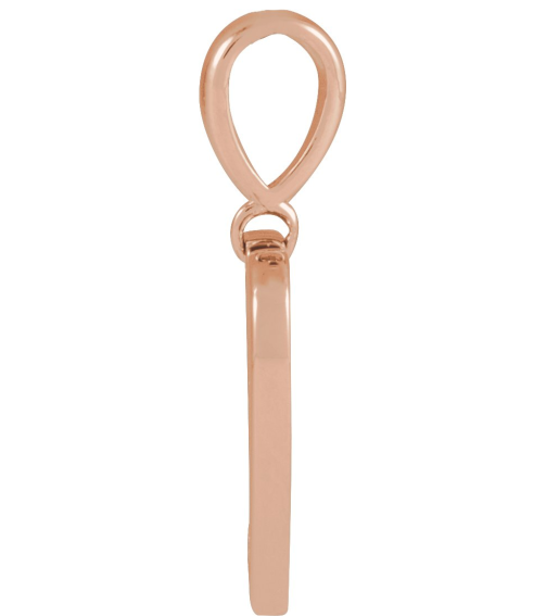 88480 Pendant Set 14K Rose Round Natural Diamond 1.3Mm 0.01 Ct I1, G-H Polished .01 Ct Natural Diamond Heart Pendant