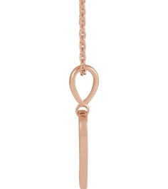 88480 Necklace Set 14K Rose Round Natural Diamond 1.3Mm 0.01 Ct I1, G-H 16-18 In Polished .01 Ct Natural Diamond Heart Necklace