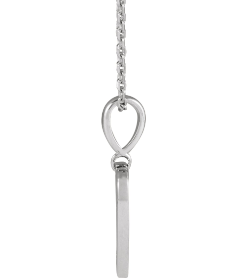 88480 Necklace Set Platinum Round Natural Diamond 1.3Mm 0.01 Ct Si2-Si3, G-H 16-18 In Polished .01 Ct Natural Diamond Heart Necklace