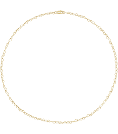 Ch1207 14K Yellow Heart 3.2 Mm 18 In Lobster Clasp Polished Heart Chain