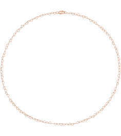 Ch1207 14K Rose Heart 3.2 Mm 16 In Lobster Clasp Polished Heart Chain