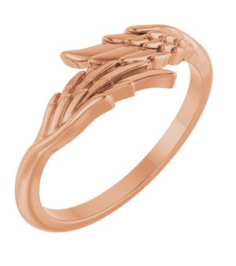 57886 Ring 14K Rose Polished Angel Bypass Ring