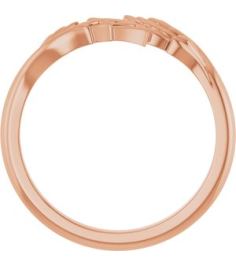 57886 Ring 14K Rose Polished Angel Bypass Ring