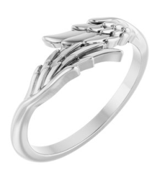 57886 Ring Platinum Polished Angel Bypass Ring