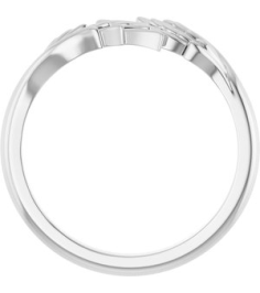 57886 Ring Platinum Polished Angel Bypass Ring