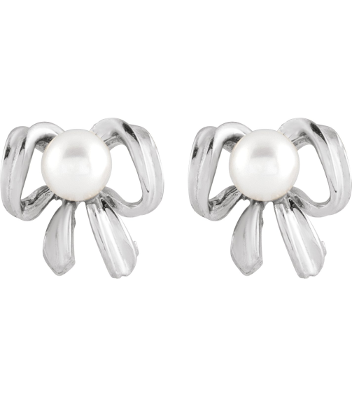 689019 Earring Set Cultured White Freshwater Pearl Pearl 4 Mm 14K White Pair Friction Backs Included Polished Cultured Freshwater Pearl Earrings