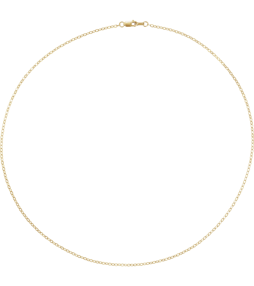 Ch1241 14K Yellow Cable 1.8 Mm 16 In Lobster Clasp Polished Flat Cable Chain