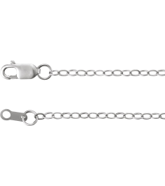 Ch1241 14K White Cable 1.8 Mm 20 In Lobster Clasp Polished Flat Cable Chain